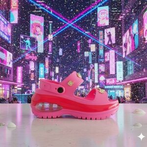 Women's Pink Bubble-Soled Sandals